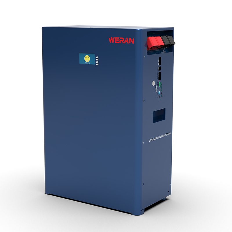 WERAN WRL-48100WB 51.2V 100Ah baterie LiFePO4 montată pe perete (5.12kWh) – IP65, 6000 de cicluri, depozitare solară în aer liber acasă