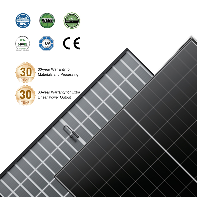 WERAN EcoLife 480-490W Panou solar BC cu sticlă duală LR7-54HJD Modul fotovoltaic rezidențial de ultimă generație