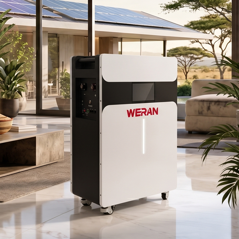 Pachet de baterii WERAN 51,2 V 314 Ah 16 kWh tip role LiFePO4 pentru stocarea energiei la domiciliu